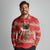 Funny Dachshund Dog Light Up Christmas Long Sleeve Polo Shirt Snowy Village Red Holiday Design - Wonder Print Shop