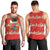 Funny Dachshund Dog Light Up Christmas Men Tank Top Snowy Village Red Holiday Design - Wonder Print Shop