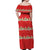 Funny Dachshund Dog Light Up Christmas Off Shoulder Maxi Dress Snowy Village Red Holiday Design - Wonder Print Shop