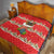 Funny Dachshund Dog Light Up Christmas Quilt Snowy Village Red Holiday Design - Wonder Print Shop