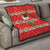 Funny Dachshund Dog Light Up Christmas Quilt Snowy Village Red Holiday Design - Wonder Print Shop