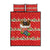 Funny Dachshund Dog Light Up Christmas Quilt Bed Set Snowy Village Red Holiday Design - Wonder Print Shop