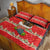 Funny Dachshund Dog Light Up Christmas Quilt Bed Set Snowy Village Red Holiday Design - Wonder Print Shop