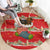 Funny Dachshund Dog Light Up Christmas Round Carpet Snowy Village Red Holiday Design - Wonder Print Shop