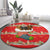 Funny Dachshund Dog Light Up Christmas Round Carpet Snowy Village Red Holiday Design - Wonder Print Shop