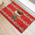 Funny Dachshund Dog Light Up Christmas Rubber Doormat Snowy Village Red Holiday Design - Wonder Print Shop