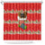 Funny Dachshund Dog Light Up Christmas Shower Curtain Snowy Village Red Holiday Design - Wonder Print Shop