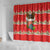 Funny Dachshund Dog Light Up Christmas Shower Curtain Snowy Village Red Holiday Design - Wonder Print Shop
