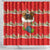 Funny Dachshund Dog Light Up Christmas Shower Curtain Snowy Village Red Holiday Design - Wonder Print Shop