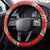 Funny Dachshund Dog Light Up Christmas Steering Wheel Cover Snowy Village Red Holiday Design - Wonder Print Shop