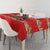Funny Dachshund Dog Light Up Christmas Tablecloth Snowy Village Red Holiday Design - Wonder Print Shop