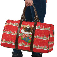 Funny Dachshund Dog Light Up Christmas Travel Bag Snowy Village Red Holiday Design - Wonder Print Shop