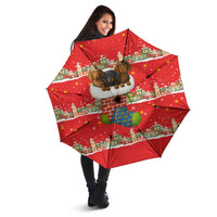 Funny Dachshund Dog Light Up Christmas Umbrella Snowy Village Red Holiday Design - Wonder Print Shop