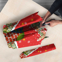 Funny Dachshund Dog Light Up Christmas Umbrella Snowy Village Red Holiday Design - Wonder Print Shop