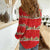 Funny Dachshund Dog Light Up Christmas Women Casual Shirt Snowy Village Red Holiday Design - Wonder Print Shop