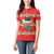 Funny Dachshund Dog Light Up Christmas Women Polo Shirt Snowy Village Red Holiday Design - Wonder Print Shop
