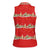 Funny Dachshund Dog Light Up Christmas Women Sleeveless Polo Shirt Snowy Village Red Holiday Design - Wonder Print Shop