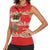 Funny Dachshund Dog Light Up Christmas Women Sleeveless Polo Shirt Snowy Village Red Holiday Design - Wonder Print Shop