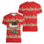 Funny Dachshund Dog Light Up Christmas Women V-Neck T-Shirt Snowy Village Red Holiday Design - Wonder Print Shop