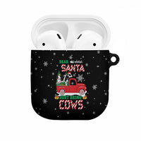 Funny Christmas Cows in Red Truck AirPods Case Dear Santa Just Bring Cows Quote on Snowflake - Wonder Print Shop