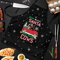 Funny Christmas Cows in Red Truck Apron Dear Santa Just Bring Cows Quote on Snowflake - Wonder Print Shop