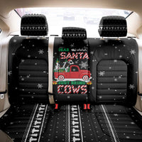 Funny Christmas Cows in Red Truck Back Car Seat Cover Dear Santa Just Bring Cows Quote on Snowflake - Wonder Print Shop
