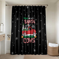 Funny Christmas Cows in Red Truck Bathroom Set Dear Santa Just Bring Cows Quote on Snowflake - Wonder Print Shop