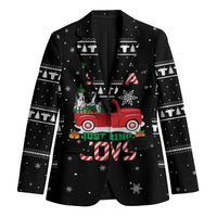 Funny Christmas Cows in Red Truck Blazer Dear Santa Just Bring Cows Quote on Snowflake - Wonder Print Shop