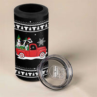 Funny Christmas Cows in Red Truck 4 in 1 Can Cooler Tumbler Dear Santa Just Bring Cows Quote on Snowflake - Wonder Print Shop
