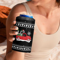 Funny Christmas Cows in Red Truck 4 in 1 Can Cooler Tumbler Dear Santa Just Bring Cows Quote on Snowflake - Wonder Print Shop