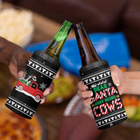 Funny Christmas Cows in Red Truck 4 in 1 Can Cooler Tumbler Dear Santa Just Bring Cows Quote on Snowflake - Wonder Print Shop