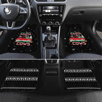 Funny Christmas Cows in Red Truck Car Mats Dear Santa Just Bring Cows Quote on Snowflake - Wonder Print Shop