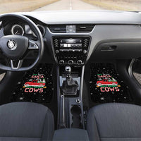 Funny Christmas Cows in Red Truck Car Mats Dear Santa Just Bring Cows Quote on Snowflake - Wonder Print Shop