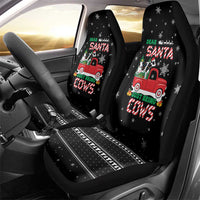 Funny Christmas Cows in Red Truck Car Seat Cover Dear Santa Just Bring Cows Quote on Snowflake - Wonder Print Shop