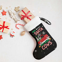 Funny Christmas Cows in Red Truck Christmas Stocking Dear Santa Just Bring Cows Quote on Snowflake - Wonder Print Shop