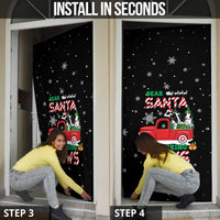 Funny Christmas Cows in Red Truck Door Cover Dear Santa Just Bring Cows Quote on Snowflake - Wonder Print Shop