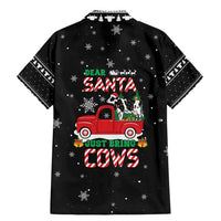 Funny Christmas Cows in Red Truck Family Matching Mermaid Dress and Hawaiian Shirt Dear Santa Just Bring Cows Quote on Snowflake - Wonder Print Shop