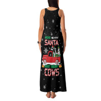 Funny Christmas Cows in Red Truck Family Matching Tank Maxi Dress and Hawaiian Shirt Dear Santa Just Bring Cows Quote on Snowflake - Wonder Print Shop