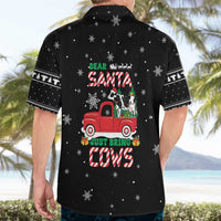Funny Christmas Cows in Red Truck Hawaiian Shirt Dear Santa Just Bring Cows Quote on Snowflake - Wonder Print Shop
