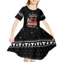 Funny Christmas Cows in Red Truck Kid Short Sleeve Dress Dear Santa Just Bring Cows Quote on Snowflake - Wonder Print Shop