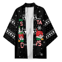 Funny Christmas Cows in Red Truck Kimono Dear Santa Just Bring Cows Quote on Snowflake - Wonder Print Shop