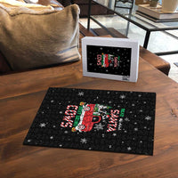 Funny Christmas Cows in Red Truck Puzzle Dear Santa Just Bring Cows Quote on Snowflake - Wonder Print Shop
