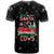 Funny Christmas Cows in Red Truck T Shirt Dear Santa Just Bring Cows Quote on Snowflake - Wonder Print Shop