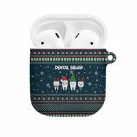 Funny Christmas Dental Squad Tooth Characters AirPods Case Snowflake Pattern Design - Wonder Print Shop