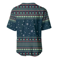 Funny Christmas Dental Squad Tooth Characters Baseball Jersey Snowflake Pattern Design - Wonder Print Shop