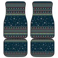 Funny Christmas Dental Squad Tooth Characters Car Mats Snowflake Pattern Design - Wonder Print Shop