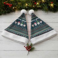 Funny Christmas Dental Squad Tooth Characters Christmas Santa Hat Snowflake Pattern Design - Wonder Print Shop