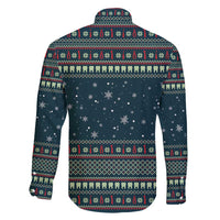 Funny Christmas Dental Squad Tooth Characters Family Matching Mermaid Dress and Hawaiian Shirt Snowflake Pattern Design - Wonder Print Shop