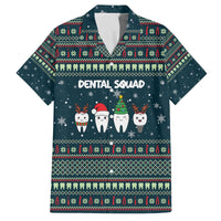 Funny Christmas Dental Squad Tooth Characters Family Matching Off The Shoulder Long Sleeve Dress and Hawaiian Shirt Snowflake Pattern Design - Wonder Print Shop