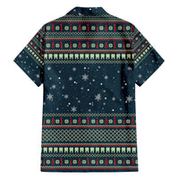 Funny Christmas Dental Squad Tooth Characters Family Matching Off The Shoulder Long Sleeve Dress and Hawaiian Shirt Snowflake Pattern Design - Wonder Print Shop